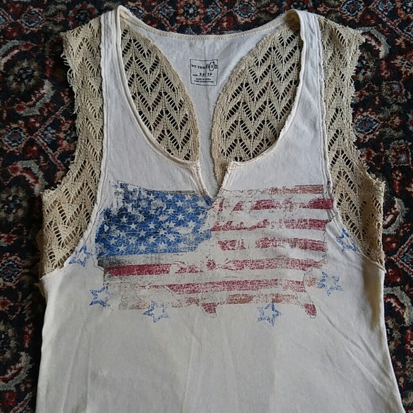 Free People America Crochet Detail Tank - Picture 4 of 8